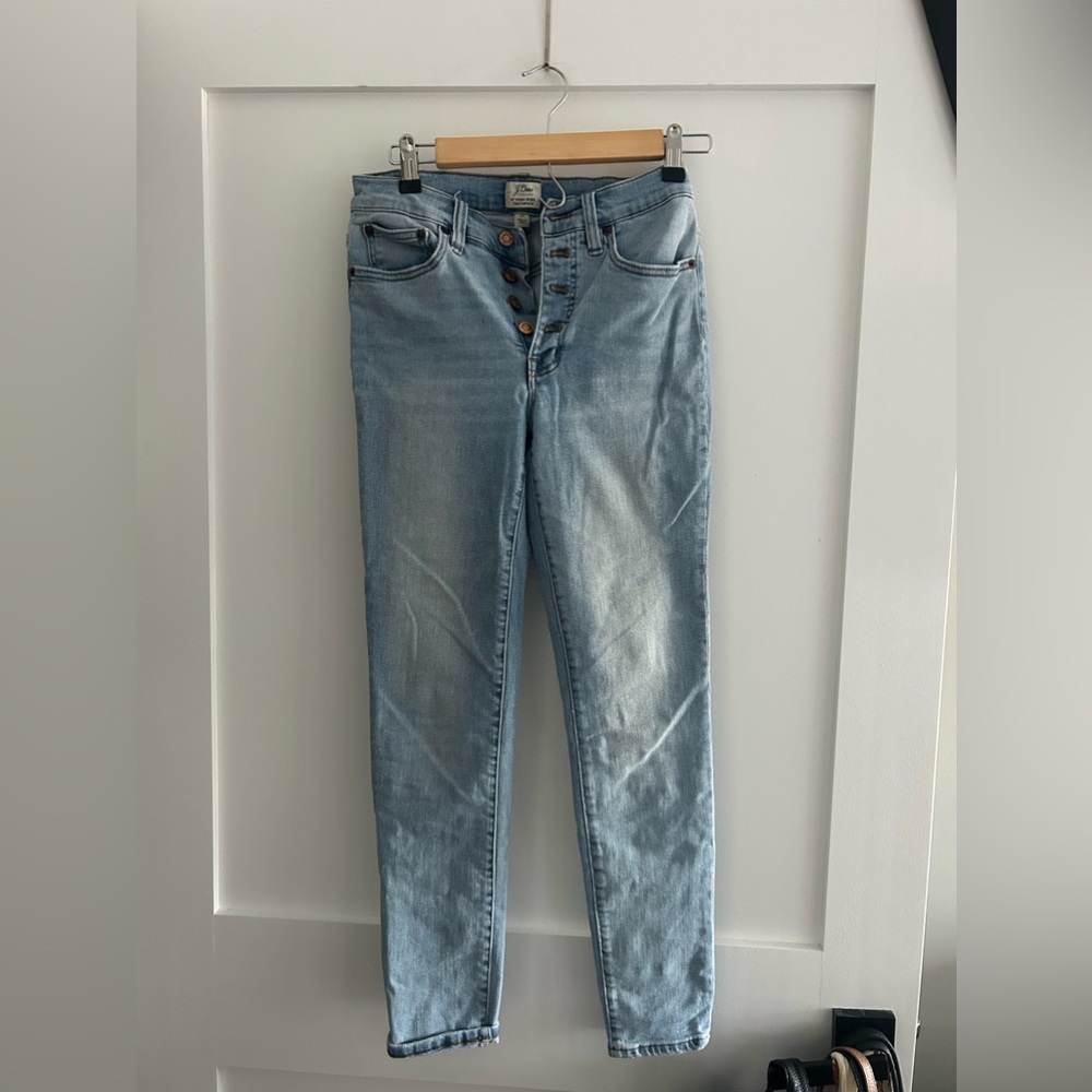 Jcrew high rise toothpick jeans